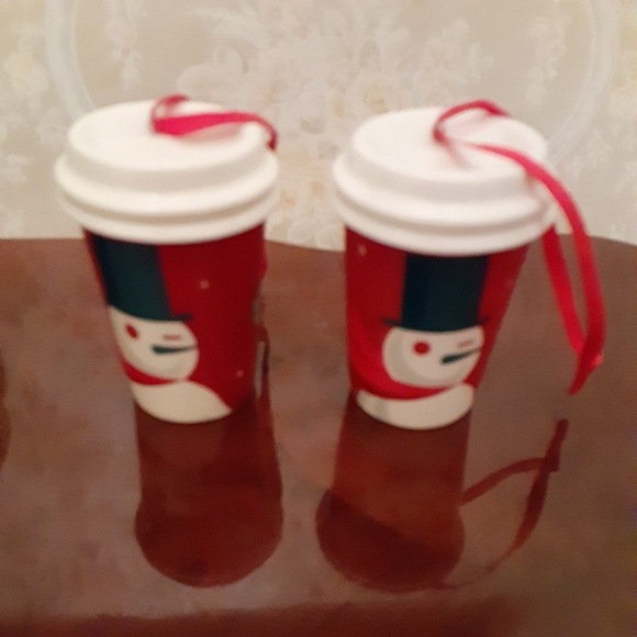 Starbucks Holiday 2012 Winking Eye Snowman Ornaments - Picture 1 of 5